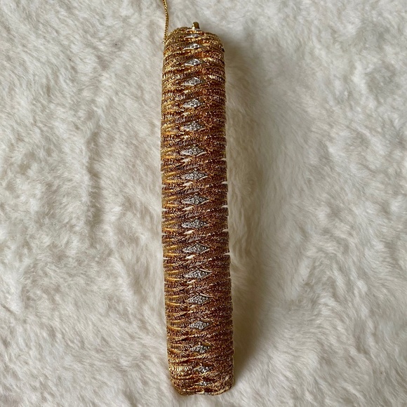 Elegant Vintage Panetta Gold-Tone Crystal Bracelet - Picture 4 of 7